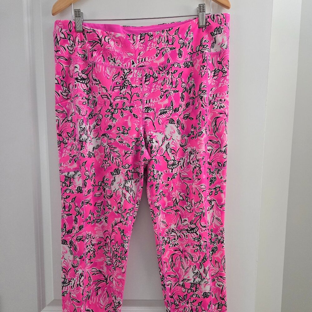 GUC Lilly Pulitzer UPF 50+Luxletic Weekender HighRise Midi Legging Multi XXL